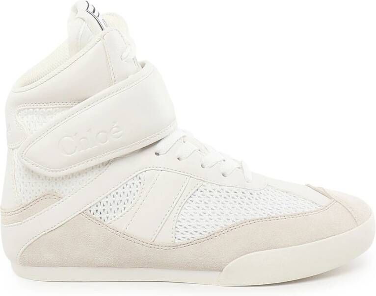 Chloé Wolkige Room Mesh Sneakers White Dames