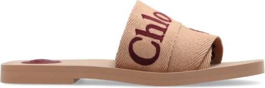 Chloé Geborduurde Multi-Way Strap Sandalen Pink Dames