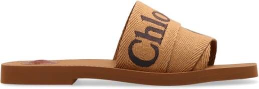 Chloé Woody Slides Beige Dames