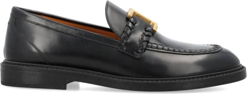 Chloé Zwarte Gesloten Marcie Loafers Schoenen Black Dames