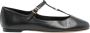 Chloé Zwarte platte leren T-bar schoenen Black Dames - Thumbnail 1