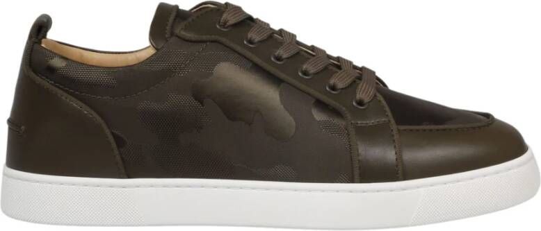 Christian Louboutin Army Jacquard Sneakers Groen Heren