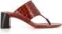 Christian Louboutin Bruin Leren Krokodillenprint Sandalen Brown Dames - Thumbnail 1