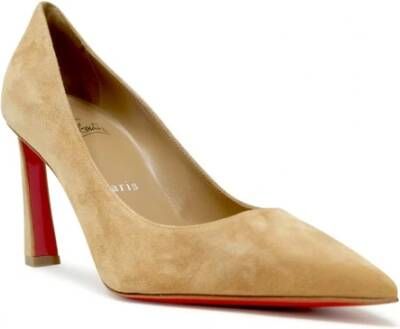 Christian Louboutin Bruine Suède Pumps Elegante Stijl Brown Dames