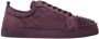 Christian Louboutin Bruine Suède Studs Sneakers Purple Heren - Thumbnail 1