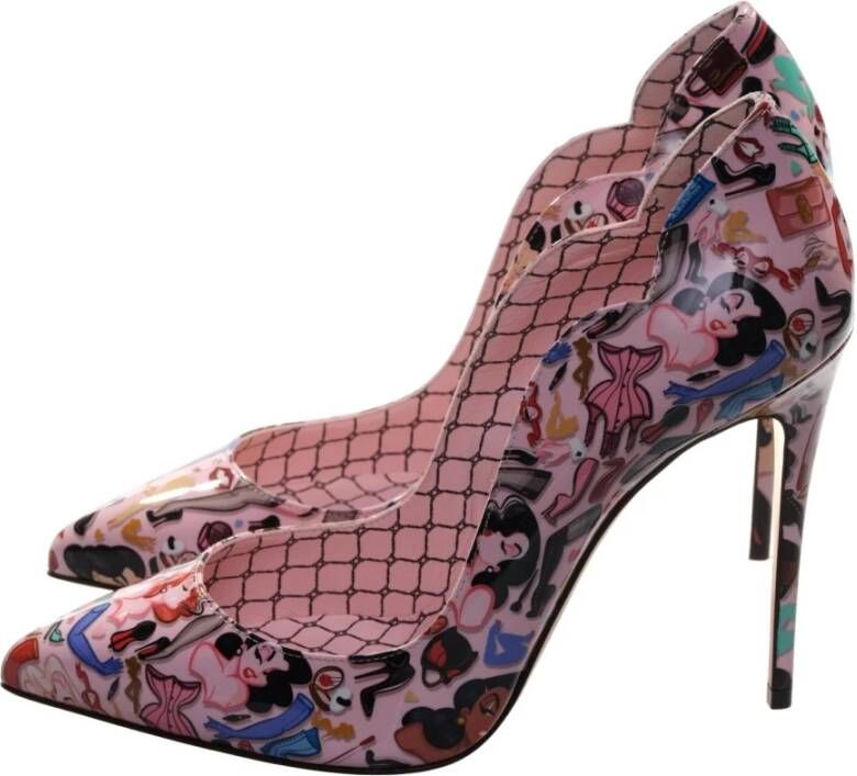 Christian Louboutin Dr. Bored Print Roze Hoge Hak Pumps Pink Dames