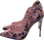 Christian Louboutin Dr. Bored Print Roze Hoge Hak Pumps Pink Dames - Thumbnail 1