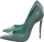 Christian Louboutin Elegante Groene Lakleren Hoge Hak Pumps Green Dames - Thumbnail 1