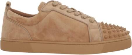 Christian Louboutin Gespikkelde Lage Sneakers Brown Heren