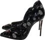 Christian Louboutin Hot Chick Bedrukte Hoge Hak Pumps Black Dames - Thumbnail 1