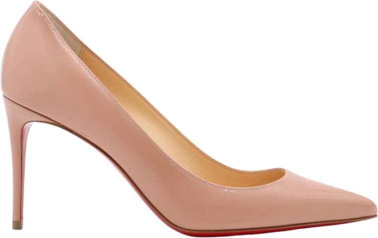 Christian Louboutin Lakleren Stiletto Hoge Hak Pumps Beige Dames