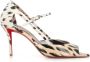 Christian Louboutin Leopard Print Cut-Out Open Toe Heels Brown Dames - Thumbnail 1