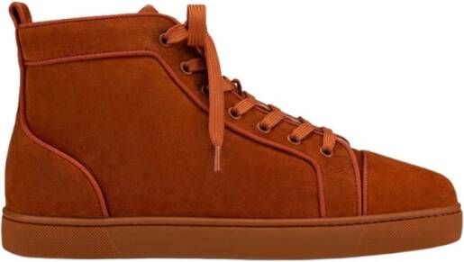 Christian Louboutin Oranje Veterschoenen met Hoge Top Oranje Heren