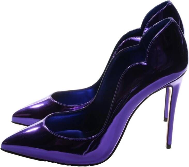 Christian Louboutin Paarse hoge hakken met geschulpte rand Purple Dames