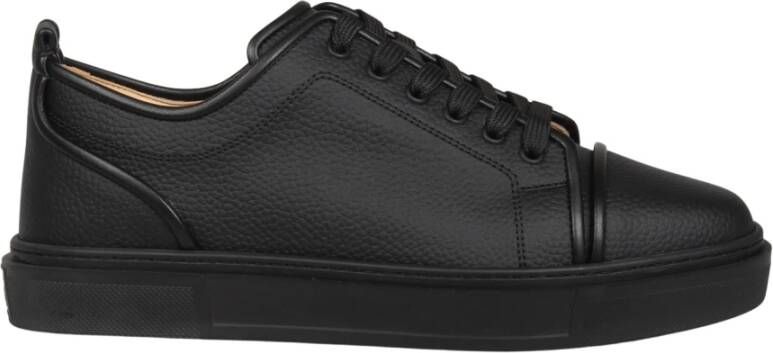 Christian Louboutin Platte sneakers van generfd leer Fw24 Black Heren