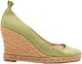 Christian Louboutin Pre-owned Canvas espadrilles Green Dames - Thumbnail 1