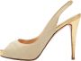 Christian Louboutin Pre-owned Canvas heels Beige Dames - Thumbnail 1