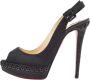 Christian Louboutin Pre-owned Canvas heels Black Dames - Thumbnail 1