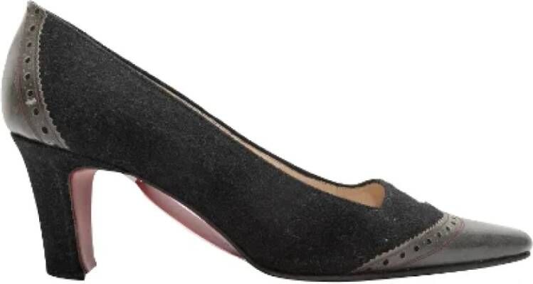 Christian Louboutin Pre-owned Canvas heels Black Dames