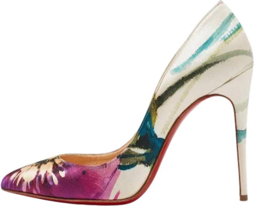 Christian Louboutin Pre-owned Canvas heels Multicolor Dames