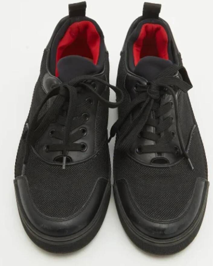 Christian Louboutin Pre-owned Canvas sneakers Black Heren