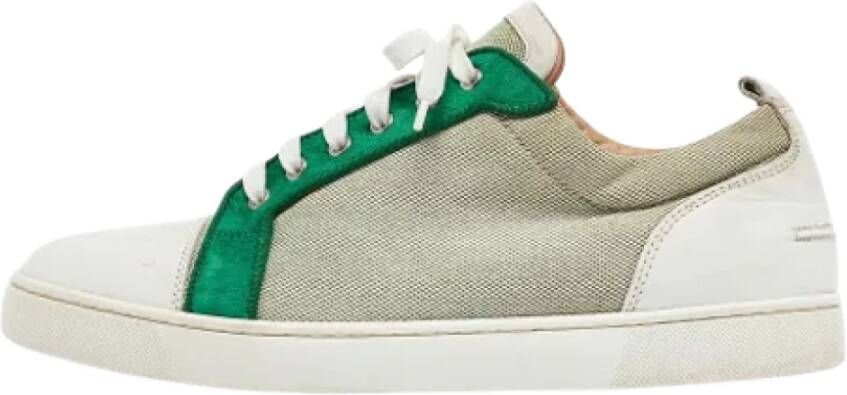 Christian Louboutin Pre-owned Canvas sneakers Green Heren