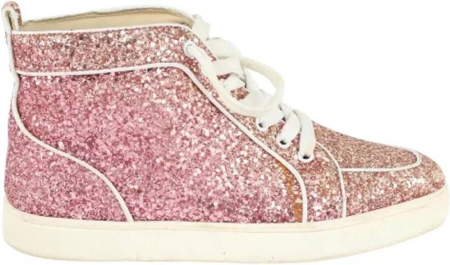 Christian Louboutin Pre-owned Canvas sneakers Pink Dames