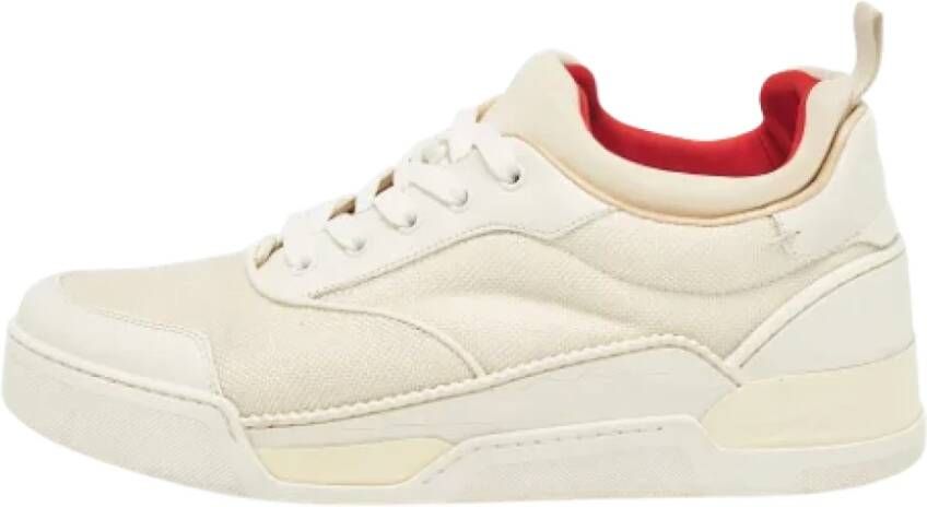 Christian Louboutin Pre-owned Canvas sneakers White Heren