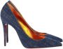 Christian Louboutin Pre-owned Cotton heels Blue Dames - Thumbnail 1