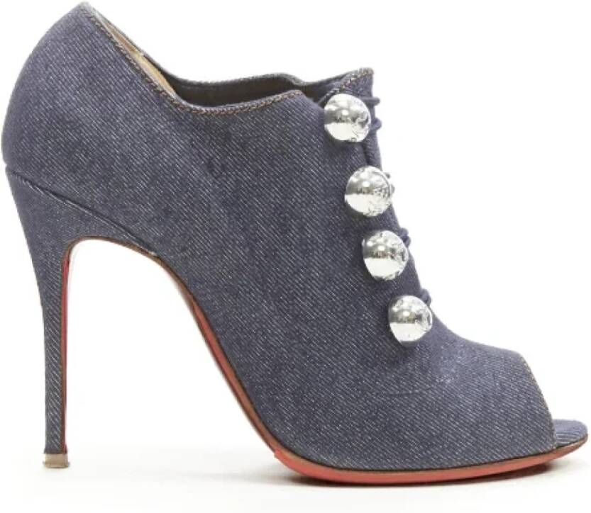 Christian Louboutin Pre-owned Denim boots Blue Dames