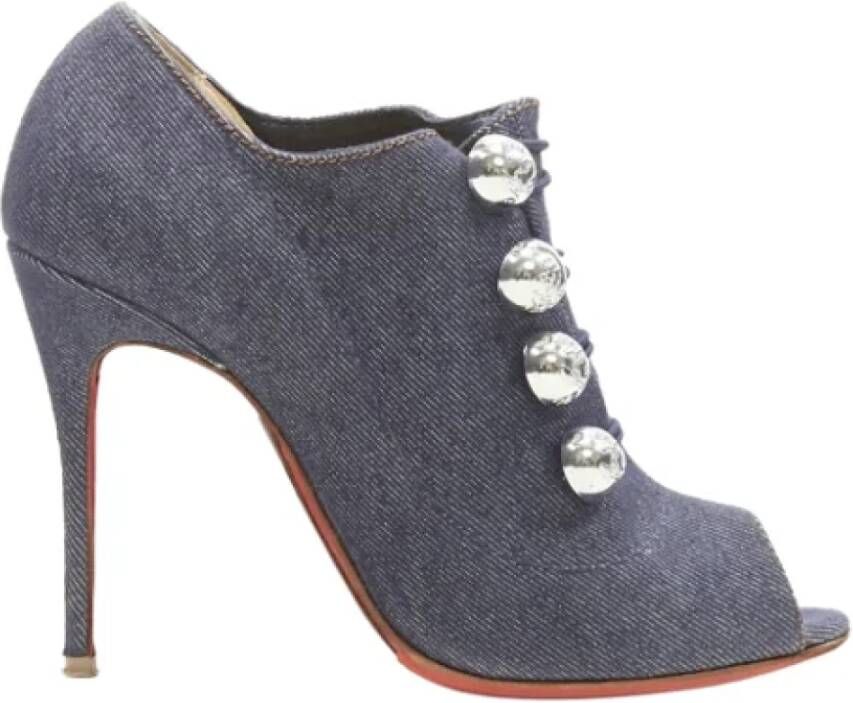 Christian Louboutin Pre-owned Denim boots Blue Dames