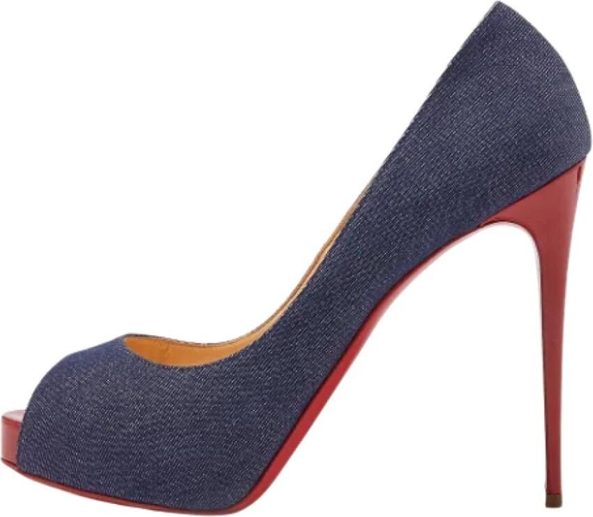 Christian Louboutin Pre-owned Denim heels Blue Dames