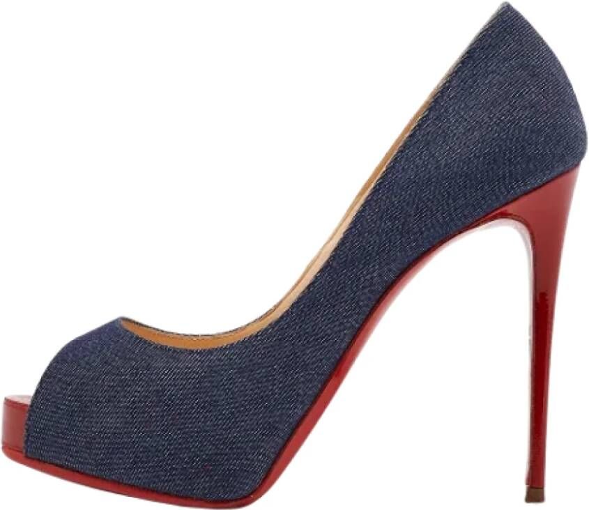 Christian Louboutin Pre-owned Denim heels Blue Dames