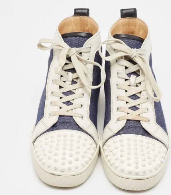 Christian Louboutin Pre-owned Denim sneakers Blue Heren