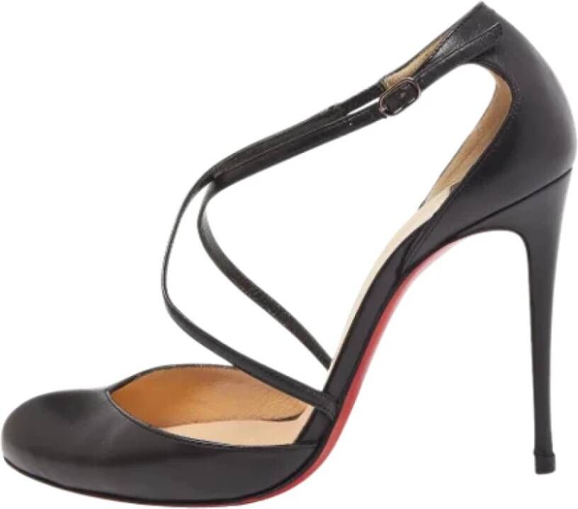 Christian Louboutin Pre-owned Elegante zwarte leren hakken Black Dames