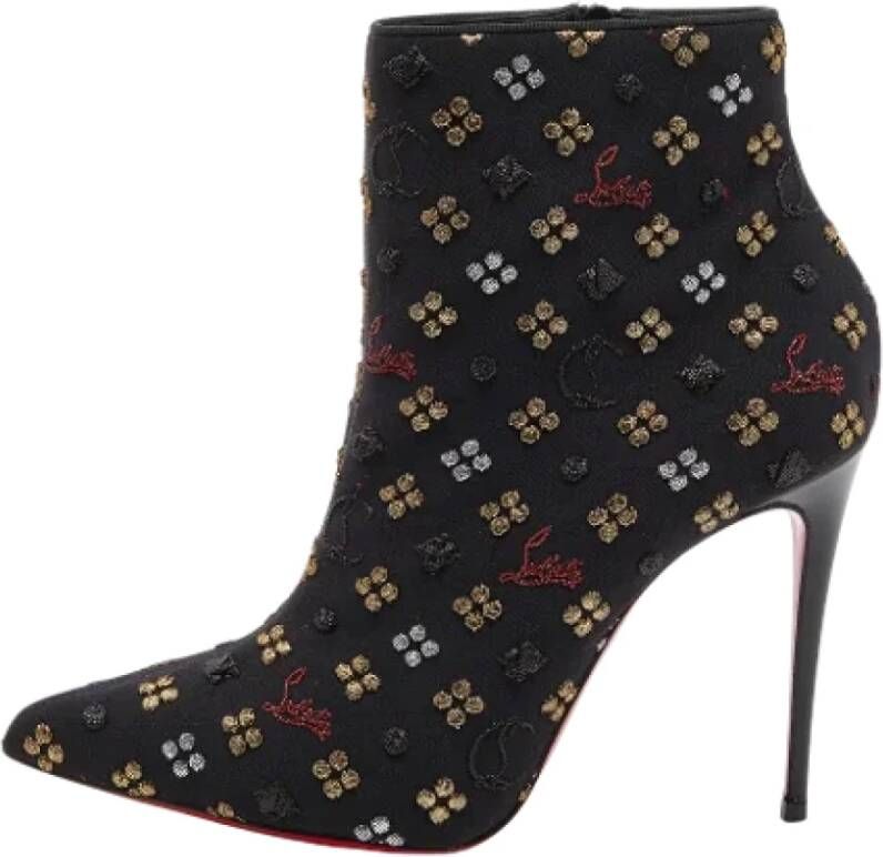 Christian Louboutin Pre-owned Fabric boots Black Dames