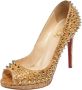 Christian Louboutin Pre-owned Fabric heels Beige Dames - Thumbnail 1