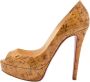 Christian Louboutin Pre-owned Fabric heels Beige Dames - Thumbnail 1