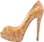 Christian Louboutin Pre-owned Fabric heels Beige Dames - Thumbnail 1