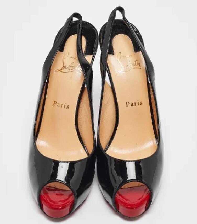 Christian Louboutin Pre-owned Fabric heels Black Dames