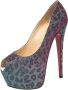 Christian Louboutin Pre-owned Fabric heels Blue Dames - Thumbnail 1