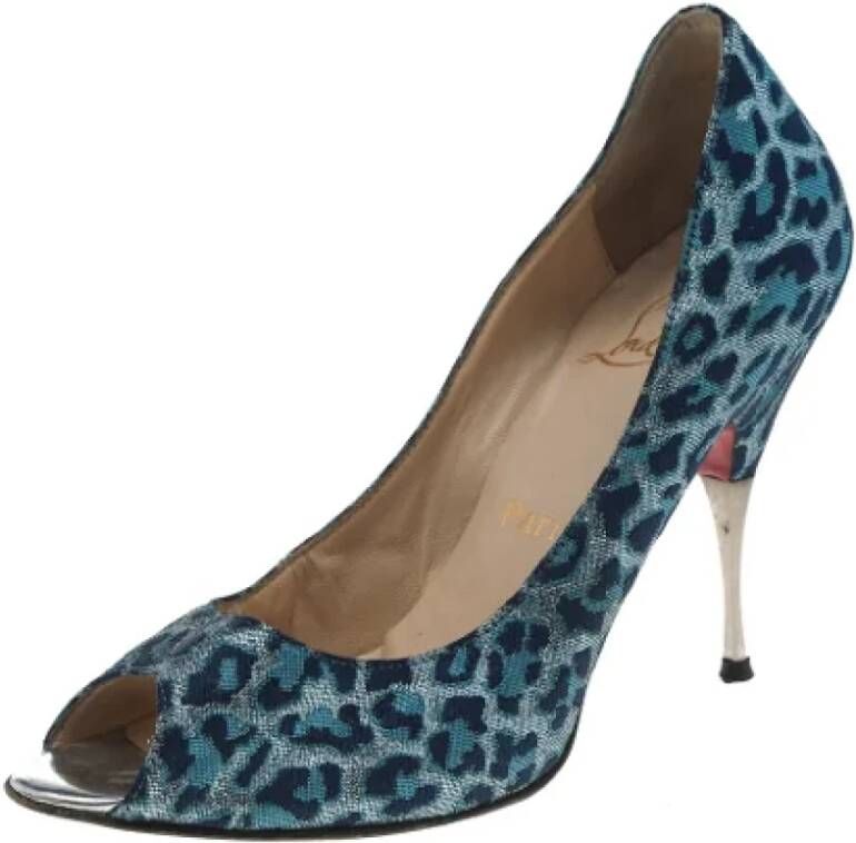 Christian Louboutin Pre-owned Fabric heels Blue Dames