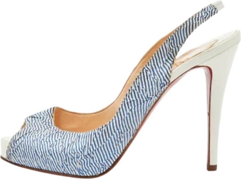 Christian Louboutin Pre-owned Fabric heels Blue Dames