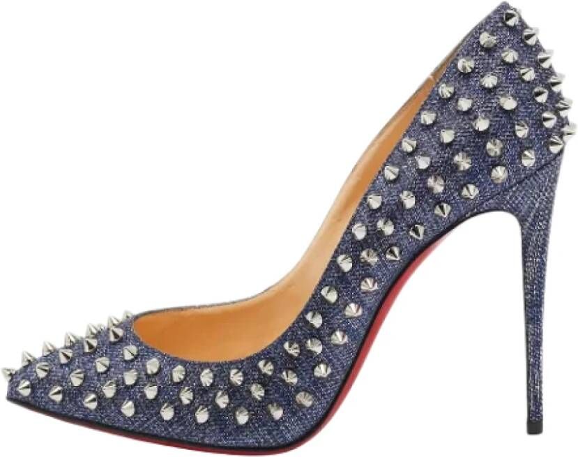 Christian Louboutin Pre-owned Fabric heels Blue Dames