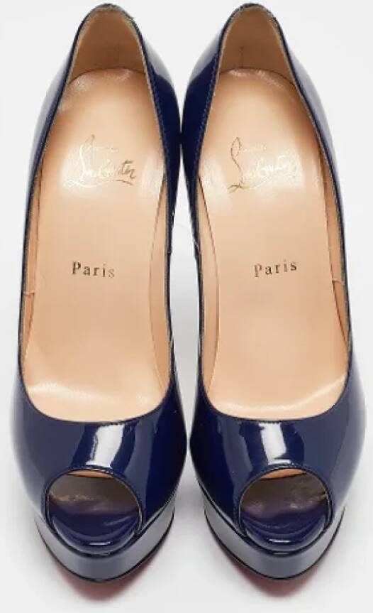 Christian Louboutin Pre-owned Fabric heels Blue Dames