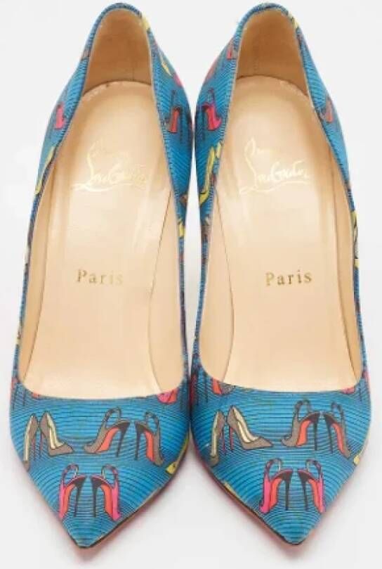 Christian Louboutin Pre-owned Fabric heels Blue Dames