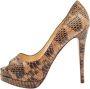 Christian Louboutin Pre-owned Fabric heels Brown Dames - Thumbnail 1