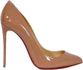 Christian Louboutin Pre-owned Fabric heels Brown Dames