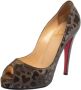 Christian Louboutin Pre-owned Fabric heels Gray Dames - Thumbnail 1