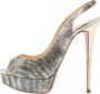 Christian Louboutin Pre-owned Fabric heels Gray Dames - Thumbnail 1